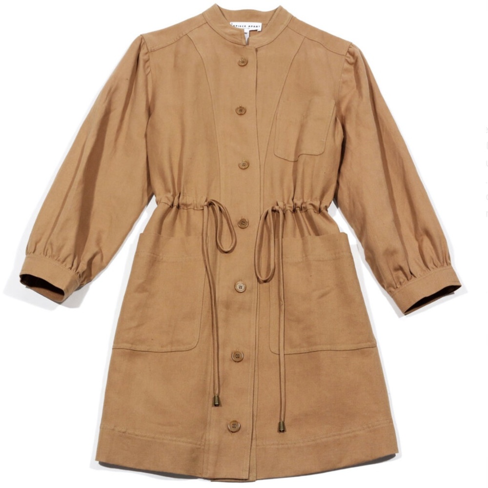 Apiece Apart Nueva Aragon Mini Dress Camel